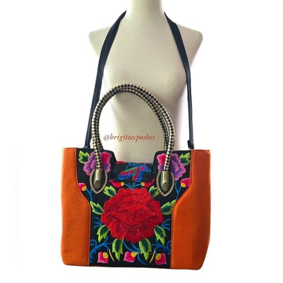 MEXICAN Embroidered Shoulder/Tote Bag - Picture 6 of 13